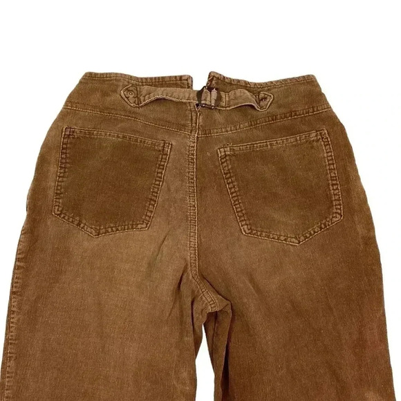 Vintage 70s wide leg back buckle corduroy - Picture 3 of 8